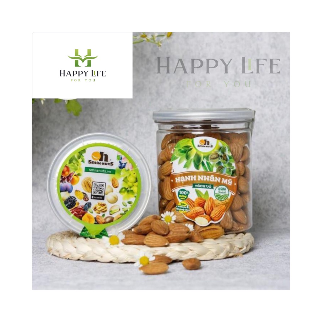 Hạt nhân tách vỏ nướng mộc hộp 500g - Happy Life for You