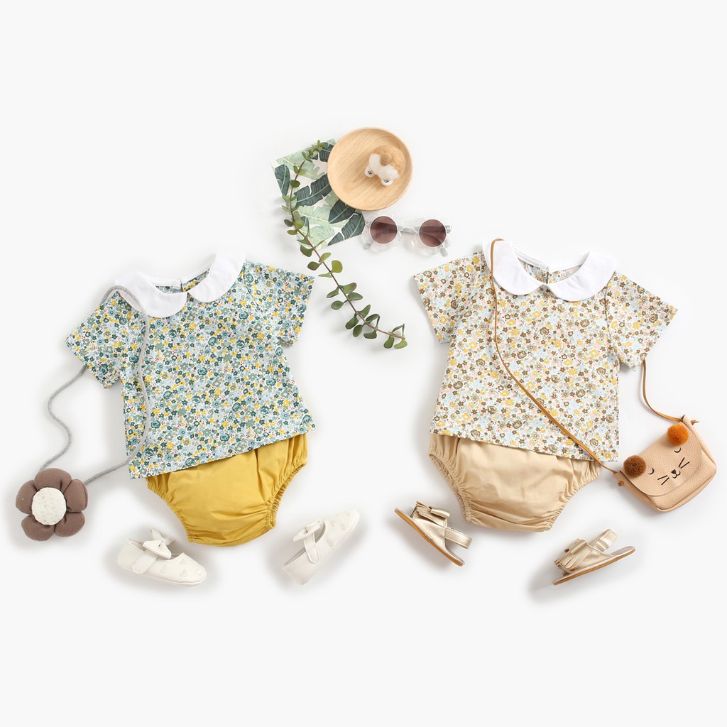 Bộ Đồ Sanlutoz 2 Món Làm Bằng Cotton Dành Cho Bé Vào Mùa Hè