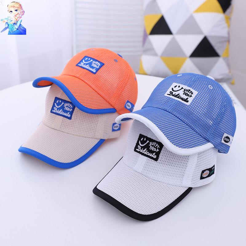 Nón Lưỡi Trai Che Nắng Phối Lưới Thoáng Khí In Họa Tiết Hoạt Hình Thời Trang Mùa Hè Cho Bé Trai Và Gái