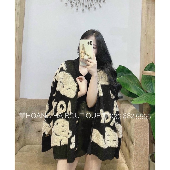 Bigsize Áo khoác Cadigan gấu siêu dễ thương 50-90kg