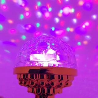 Đèn led xoay 360 độ, 7 màu vũ trường nháy chớp theo nhạc bay phòng sân khấu hiệu ứng, kiểu đui xoáy E27