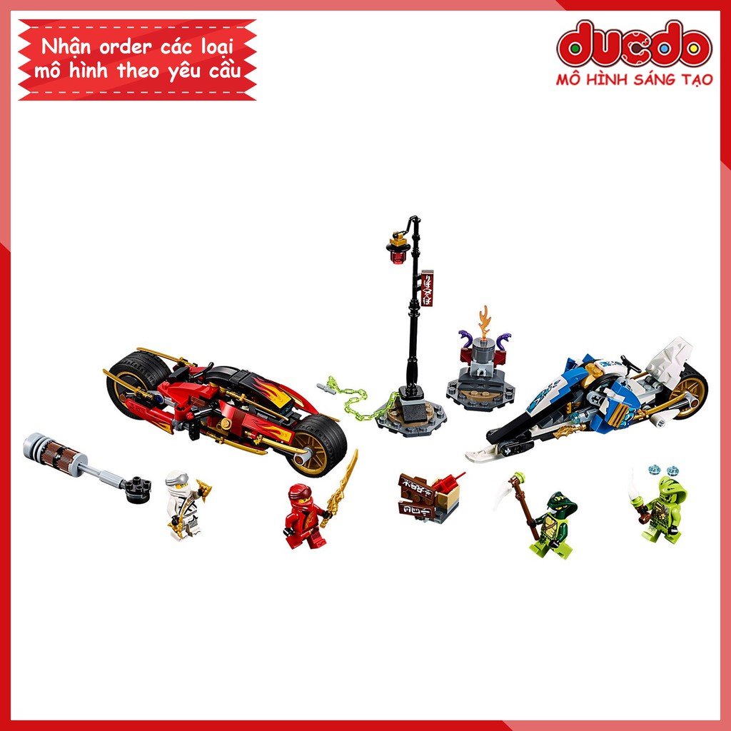 BELA 11161 Lắp ghép Ninjago siêu xe Kai Zane truy đuổi xà tinh - Đồ chơi Xếp hình Ninja 70667 LEPIN 06095