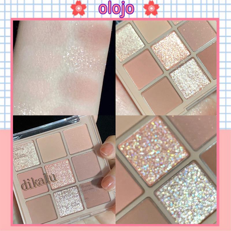 ⚜️Phấn Mắt DIKALU 9 Ô Với Các Tone Màu SIÊU HOT - Bảng Phấn Mắt Có Nhũ Lấp Lánh, Phấn Mắt Nội Địa Trung