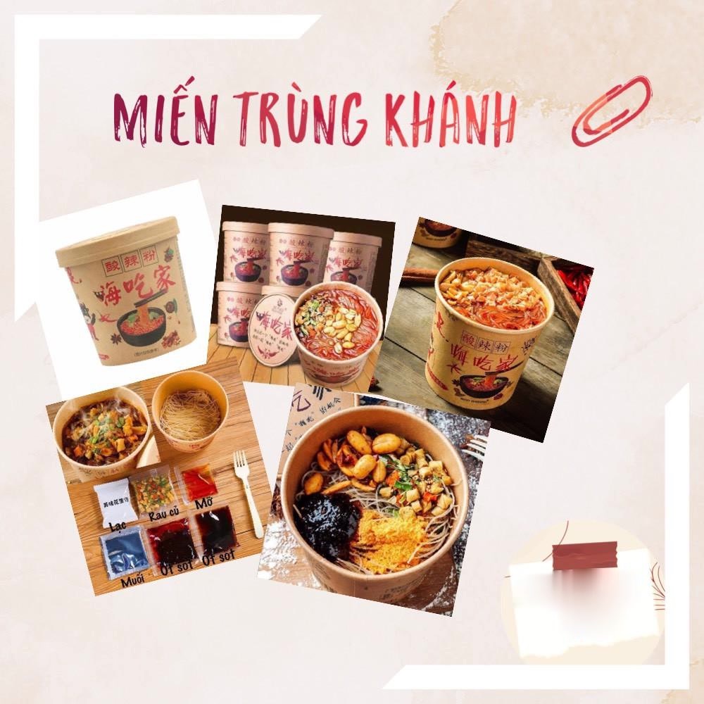 Miến Cay Trùng Khánh Thùng 6 Hộp/132g Có Vị Chua Cay Rất Đặc Trưng Mùi Hương Thơm Ngào Ngạt (SP002238)