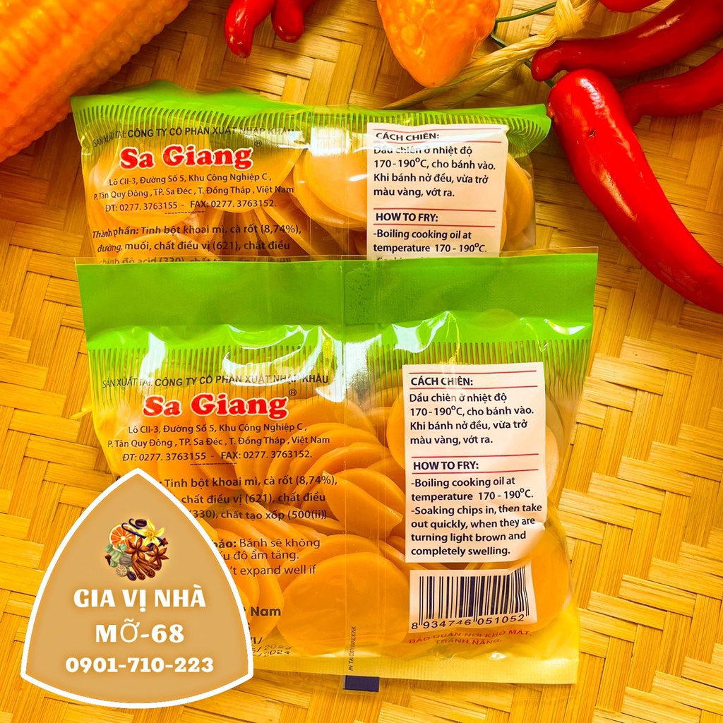 Bánh phồng mini chay Sa Giang - gói 100gr