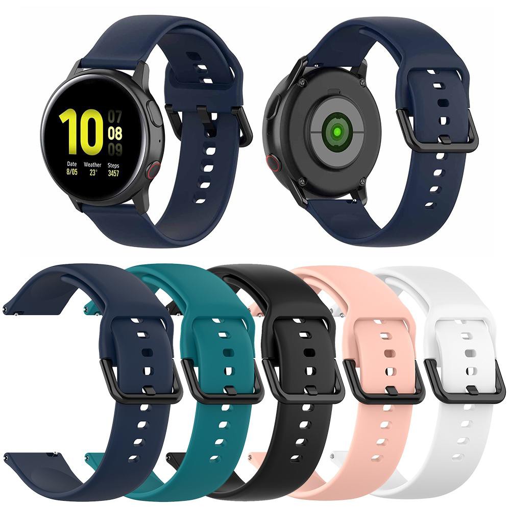 Silicone Adjustable Watchband Belt for Galaxy Watch Active 2 40mm 44mm L Environmental Protection
