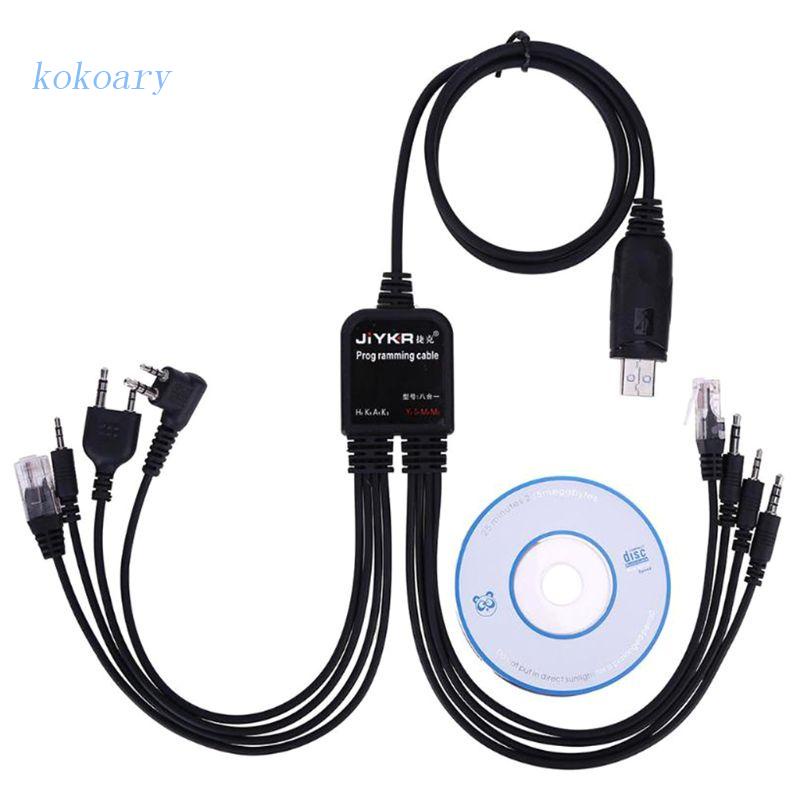 Dây Cáp Lập Trình USB 8 Trong 1 Cho Bộ Đàm Baofeng Motorola Kenwood TYT QYT