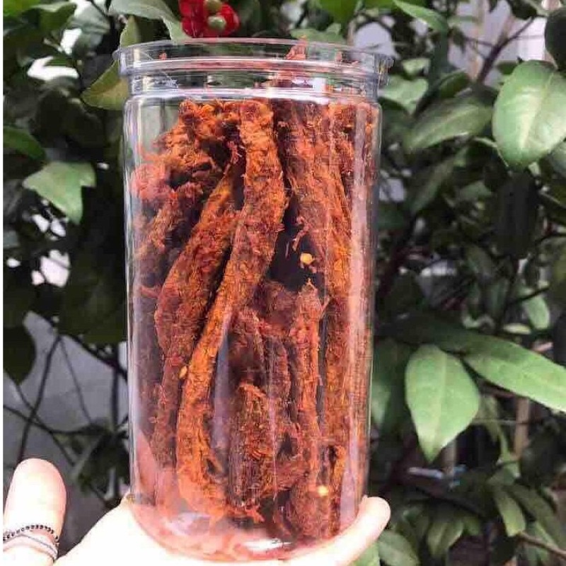 KHÔ BÒ QUE  Loại 1 đóng lon pet