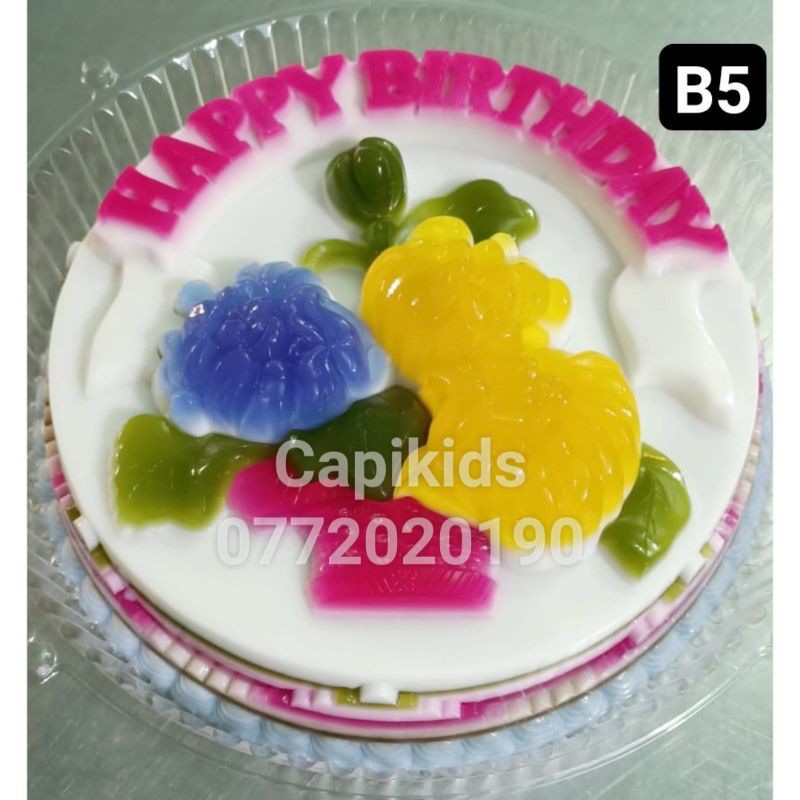 Khuôn rau câu 3d 25cm mẫu sinh nhật