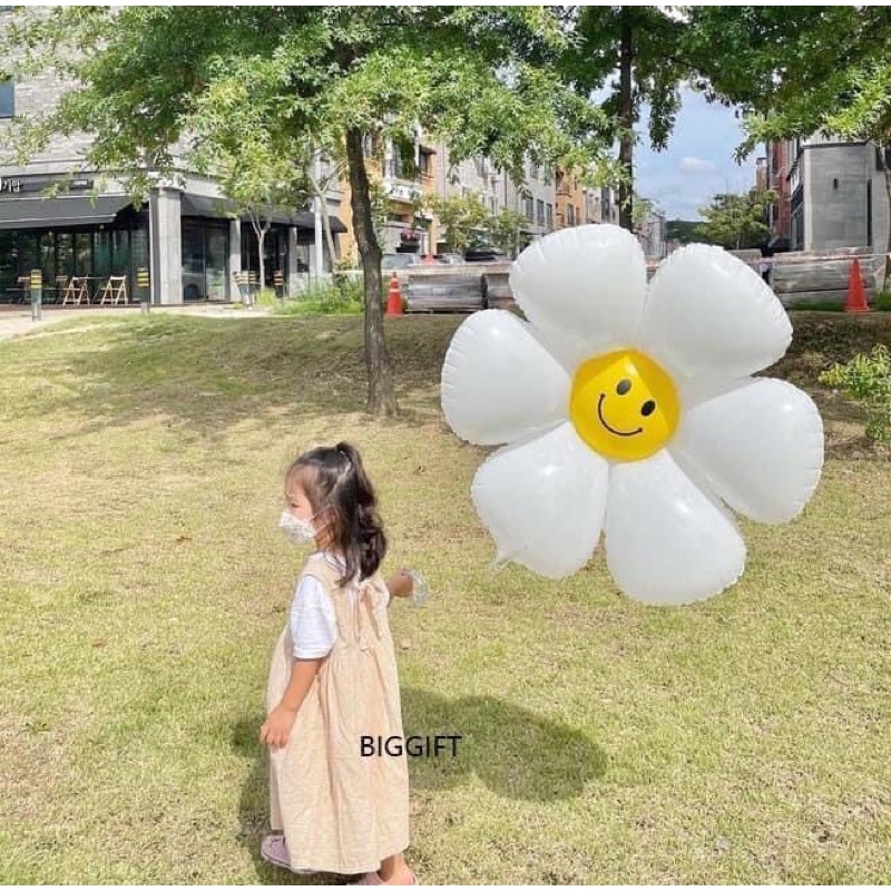 Bong Bóng Hoa Cúc Mặt Cười, Bong Bóng Số Trang Trí Tiệc Sinh Nhật, Bong Bóng Chụp Hình Xinh Xắn