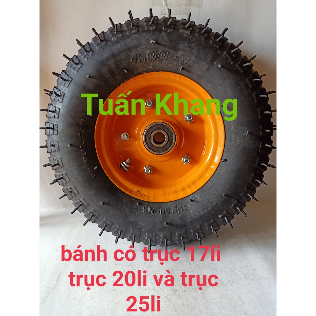 Bánh xe đẩy bơm hơi ,  xe rùa mã 400-6 có vòng bi
