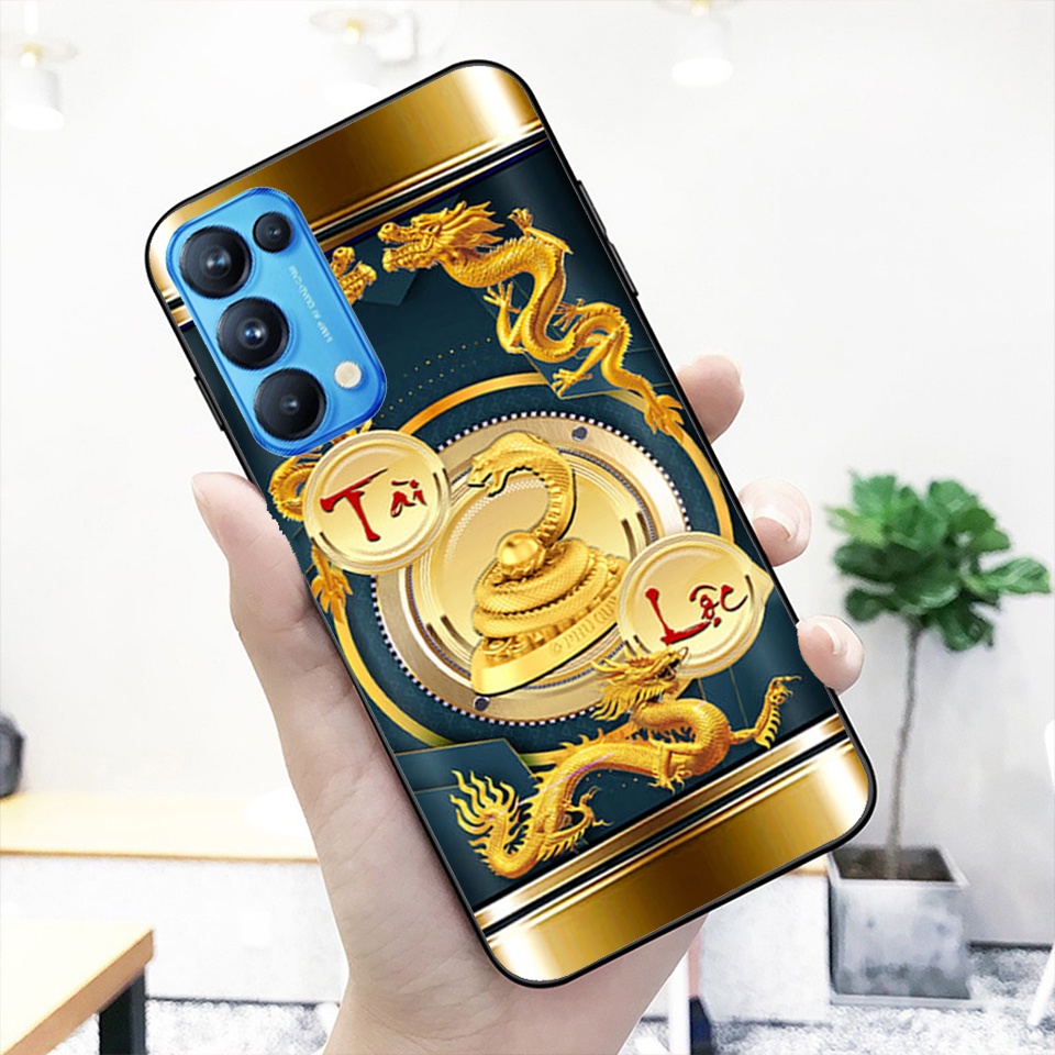 Ốp lưng kính cường lực Oppo Reno6 Reno6z Reno5 Reno4 in hình cao cấp- 12 con giáp- siêu hot.