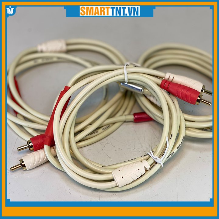 Dây âm thanh 1 đầu 3.5 ra 2 đầu AV CHOSEAL dài 1,8m mới, hàng đẹp Smarttnt.vn