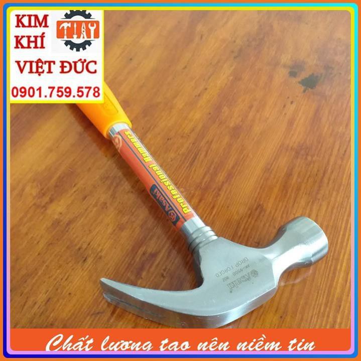 Búa sừng dê, búa nhổ đinh cán thép cứng 16oz/ 454g Asaki AK-0373 – Đầu đóng đinh đầu tròn thép siêu cứng