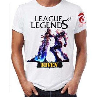 Áo thun Liên minh huyền thoại 3D Riven Skin Quán Quân LOLRIV01 (Trắng)