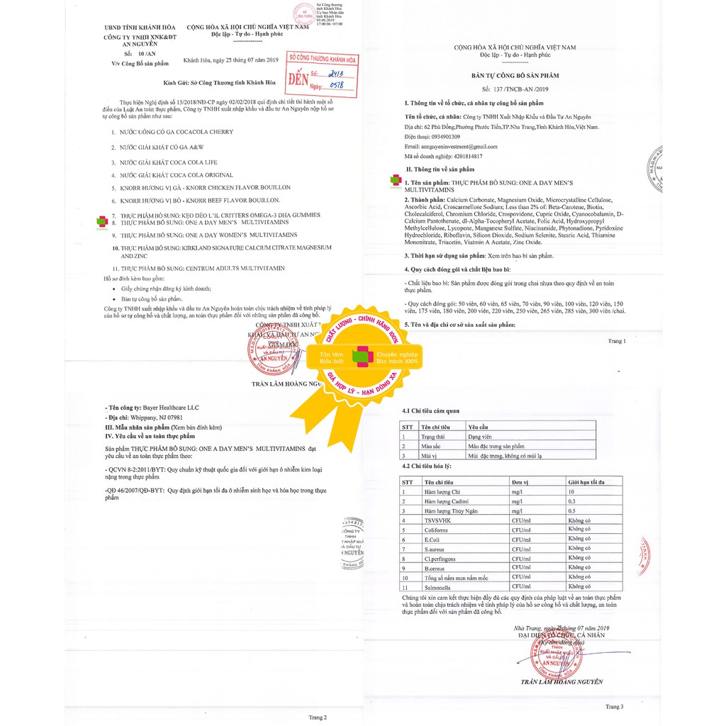 Vitamin tổng hợp One A Day Men's/Women's Multivitamin, Mỹ (300v) tăng sinh lực, miễn dịch cho nam/nữ giới dưới 50 tuổi | BigBuy360 - bigbuy360.vn