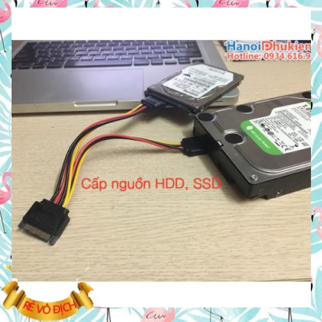 Cáp Chia Nguồn SATA 1 ra 2 (Xả Kho)  Dây Nguồn HDD Sata 1 Ra 2 - sata 1-2.DCNS .x