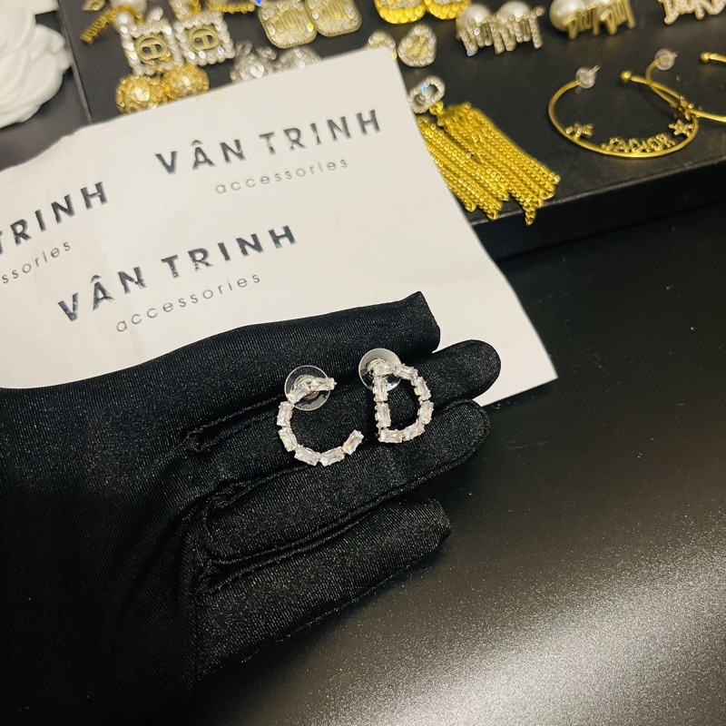 Khuyên tai , Hoa Tai CD đá