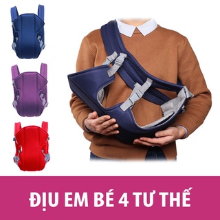 Địu em bé - địu 4 tư thế cho bé - đai đi xe máy - đồ dùng sơ sinh - địu