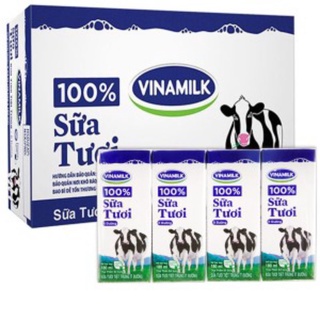 Thùng 48 hộp Sữa tươi Vinamilk ít đường x 180ml ( chỉ nhận đơn Hỏa tốc Grap,now,,)