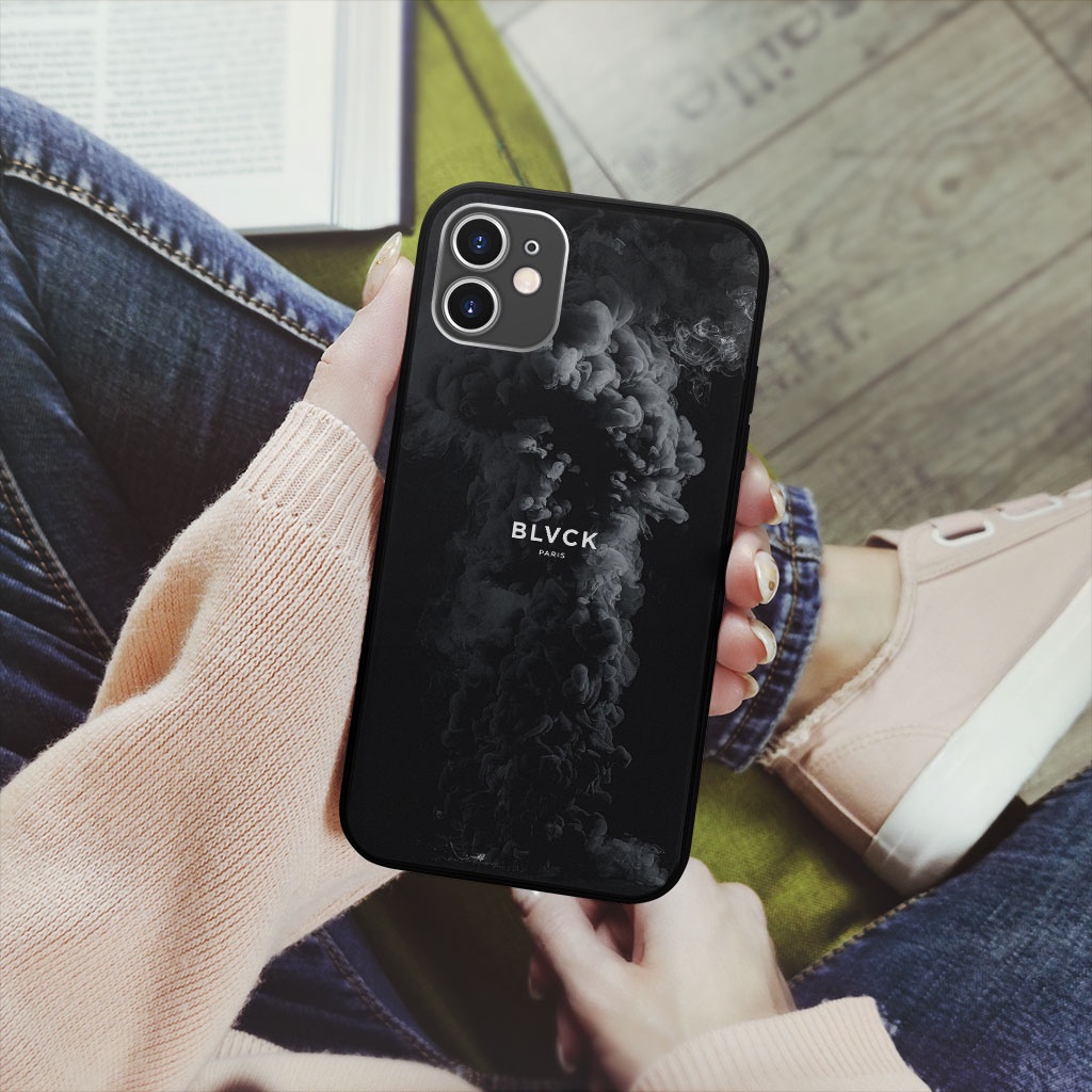 Ốp điện thoại BLVCK paris nền khói đen hiếm lạ cho Iphone 6 7 8 Plus 11 12 13 mini Pro Max X Xr  SUPPOD00194