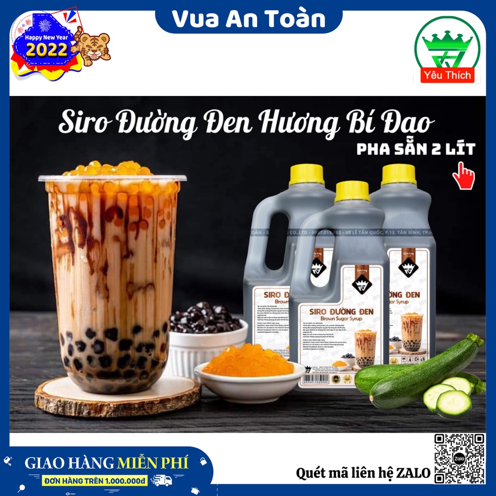 Sirup Đường Đen Hương Bí Đao Chai 2 Lít Dùng Liền Không Cần Nấu