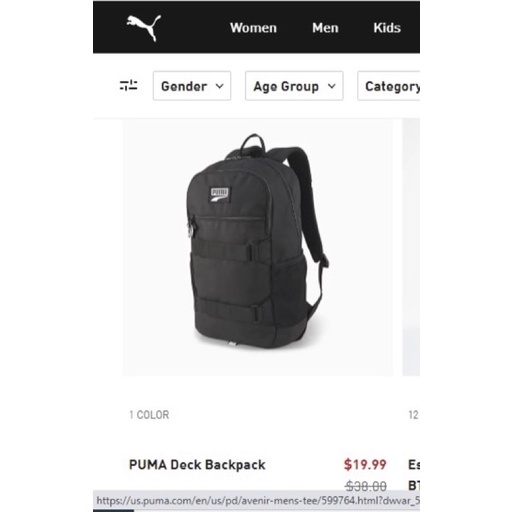 ( Auth + Ảnh thật ) Balo Puma Deck Backpack Mỹ.