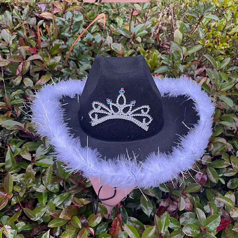 Mũ Fedora Rộng Vành Đính Lông Vũ Phong Cách Cao Bồi Thời Trang