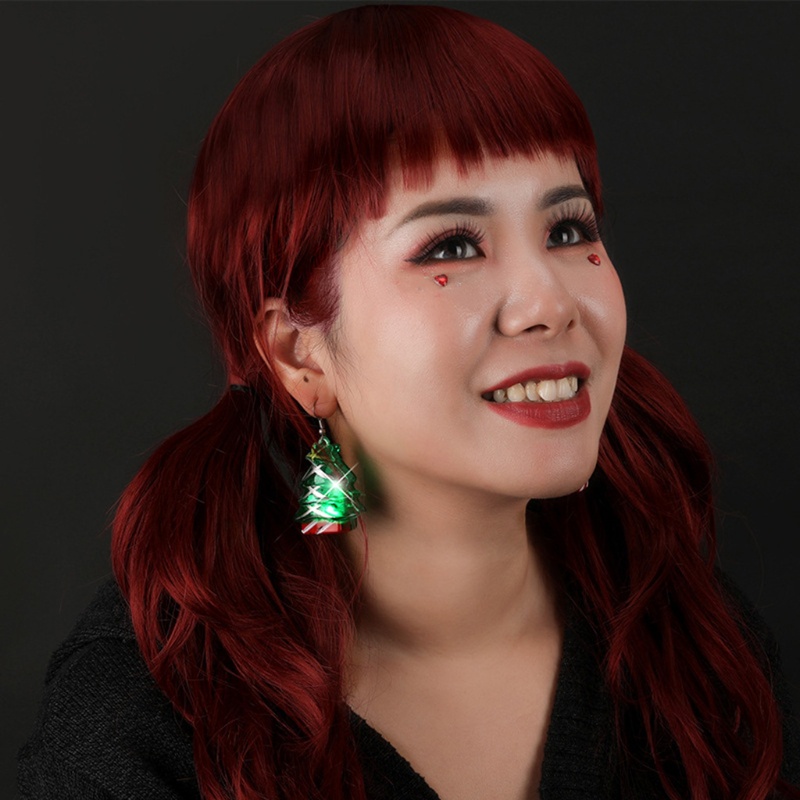 Bông Tai Hình Ông Già Noel / Người Tuyết / Tuần Lộc Có Đèn LED Phát Sáng Độc Đáo