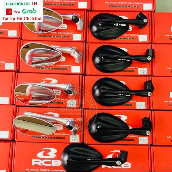Gương Xe Máy Thời Trang - Kính Chiếu Hậu Xe Máy Kiểu Hột Xoài S5 RCB Racing Boy Cho Honda Wave Sh AB Xe Điện...Và Các Xe