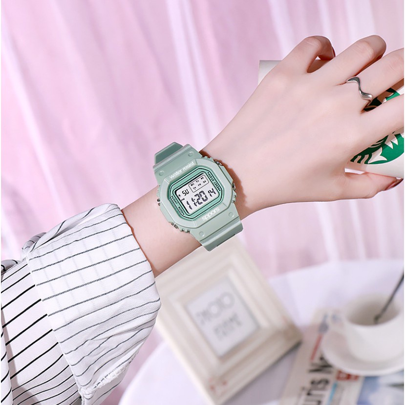 Đồng hồ điện tử unisex phong cách thể thao Hàn Quốc - DHU001