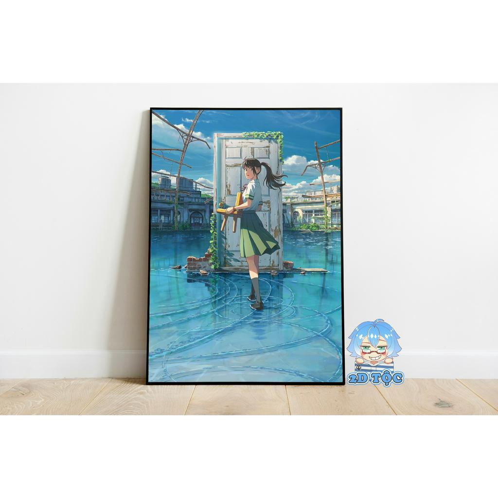 TRANH POSTER A3 Anime Manga Khóa chặt cửa nào Suzume Suzume no Tojimari CHẤT LIỆU GIẤY CAO CẤP - 2D Tộc Shop
