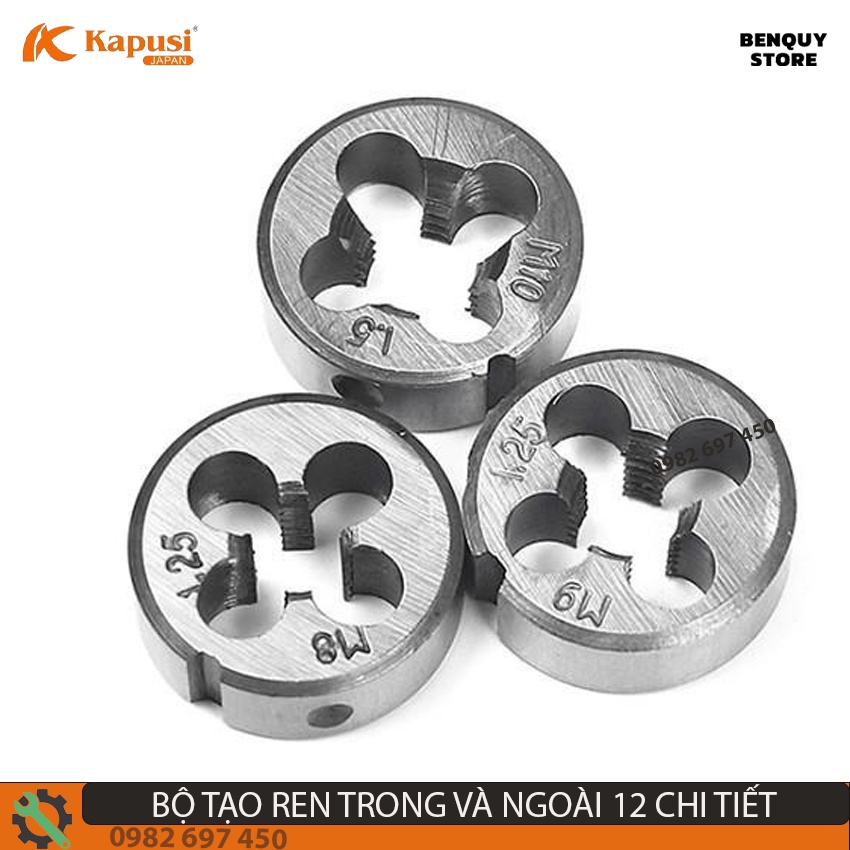 BỘ TARO TẠO REN ĐAI ỐC _ BỘ TA RÔ REN RĂNG TRONG VÀ NGOÀI 12 CHI TIẾT HÀNG CHẤT LƯỢNG CAO. BẢO HÀNH 6 THÁNG.