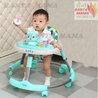 Xe tập đi cao cấp New York Baby KATOJI Nhật Bản Xe tròn tập đi cho bé ngăn chân đi vòng kiềng chữ O chống lật cho bé, xe