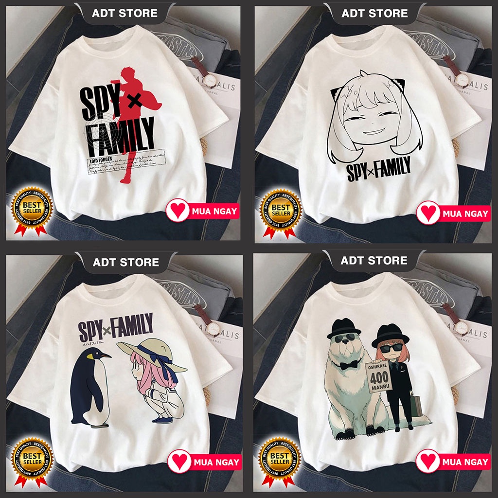 Top 4 Mẫu Áo thun Spy X Family Anya Forger Anime Manga độc đẹp siêu ngầu