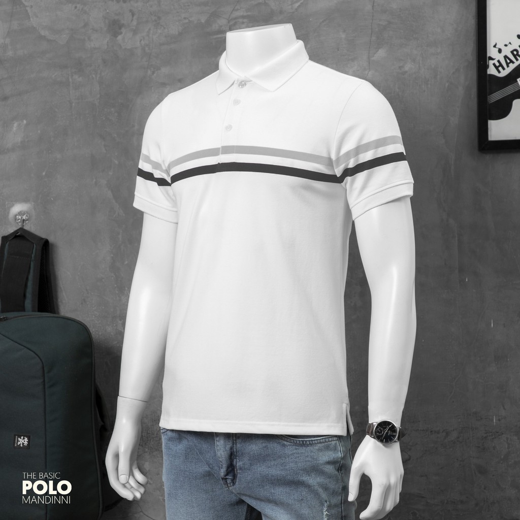 [Mã SKAMFSW175 giảm 10K đơn 50K] Áo thun phối gạch sọc 2 màu by Mandinni