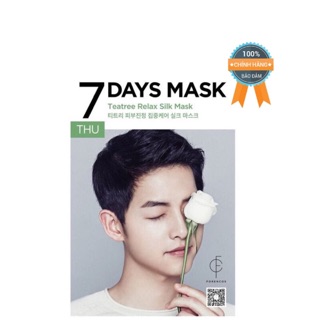 [Chính Hãng] Mặt Nạ Tơ Tinh Chất Tràm Trà 7Days Mask Song Joong Ki 25ml (Thứ 5)