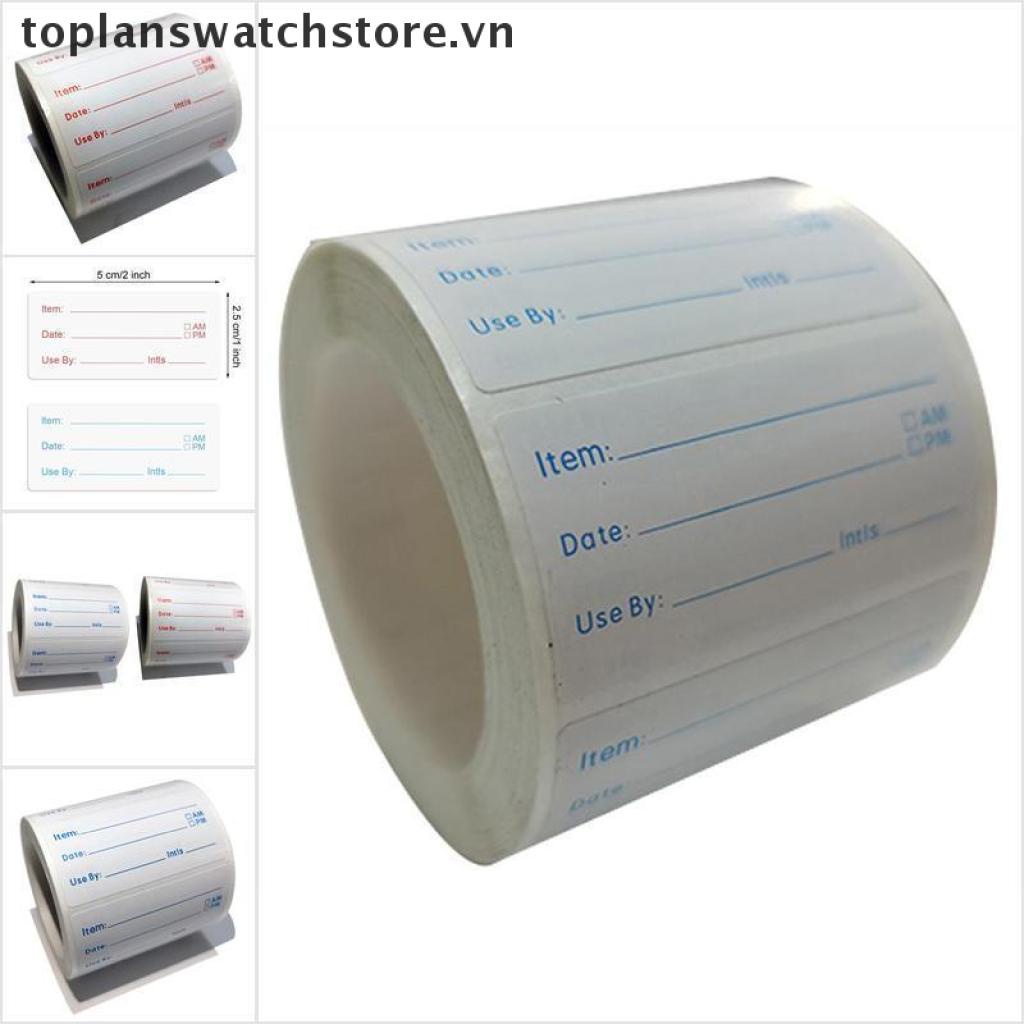 [PeaceShells11] 500 Nhãn Dán Thực Phẩm Đông Lạnh Cuộn Tròn Cho Nhà Bếp