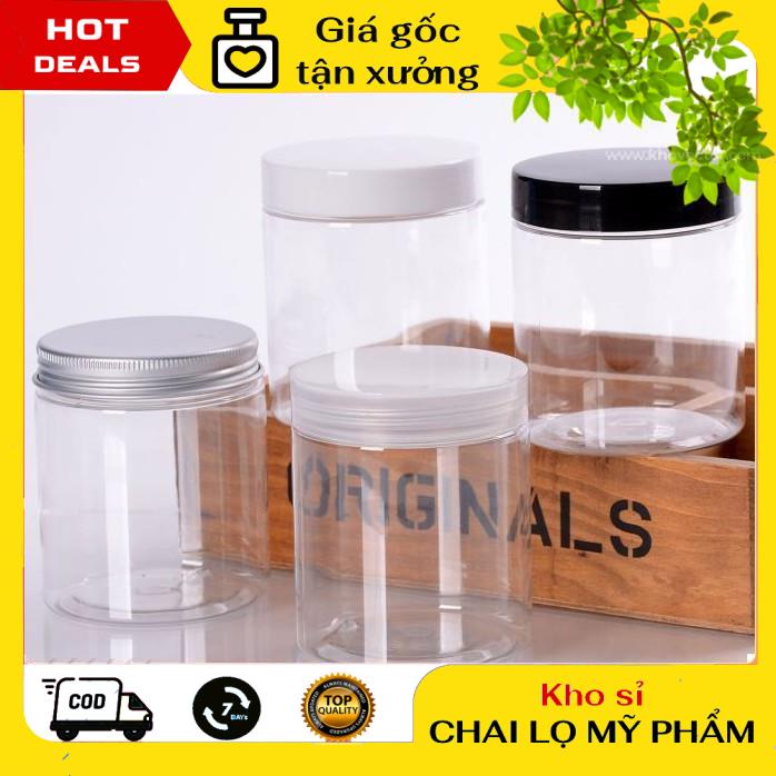 Hủ Đựng Kem ❤ Hủ Nhựa Pet 200g/250g đựng mỹ phẩm, thực phẩm, đồ khô, ngũ cốc