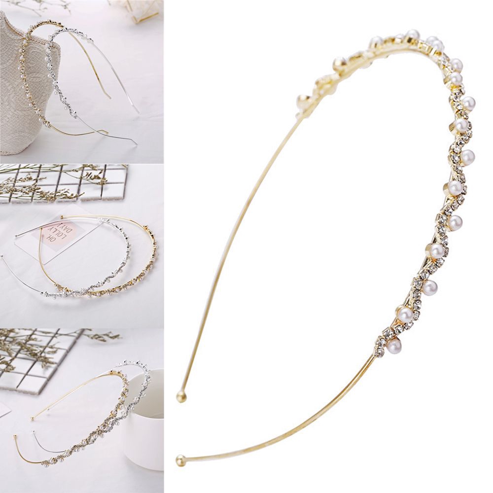 Cài tóc gắn đá ngọc trai giả thanh lịch cho nữ