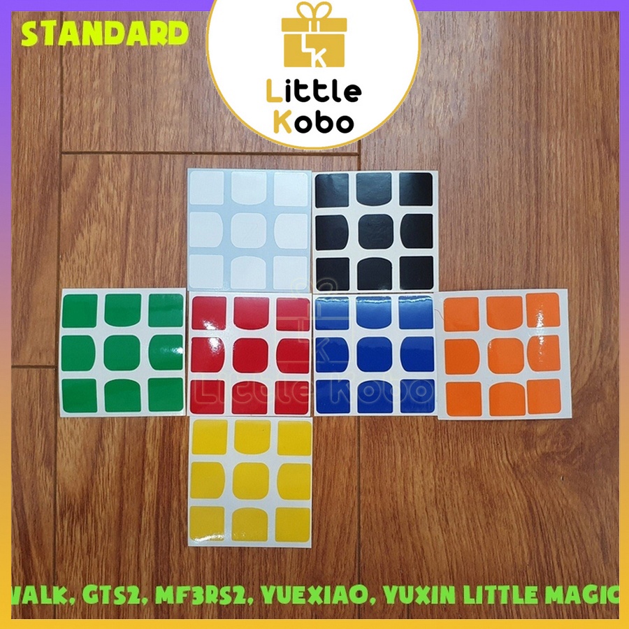 Sticker Rubik 3x3 Half-Bright Gan Valk GTS Sticker Rubic 3 Tầng