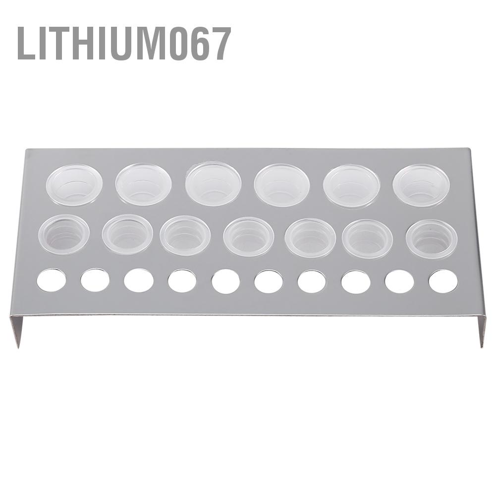 Giá đỡ cốc đựng mực xăm 23 lỗ bằng thép không gỉ