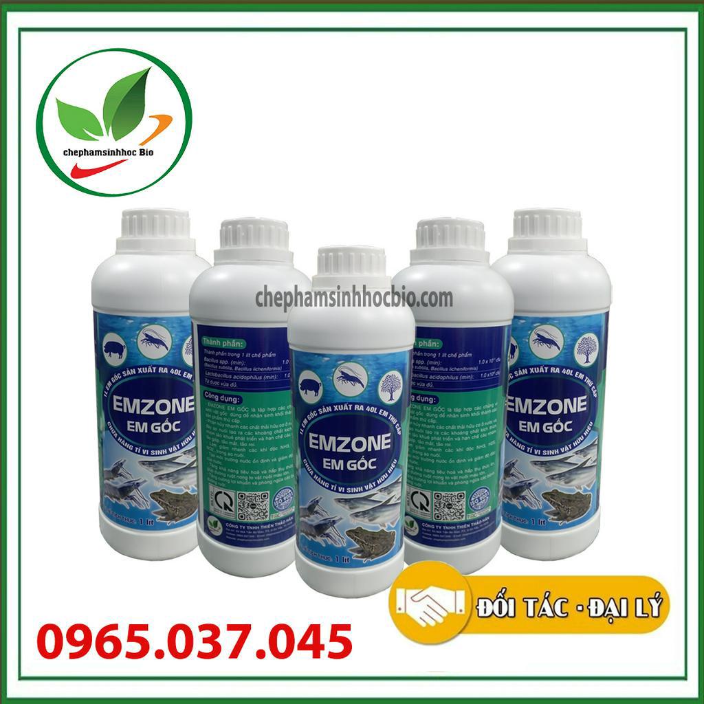 combo 5 chai EM Gốc Chế phẩm sinh học EM gốc - Emzone. Chai 1L