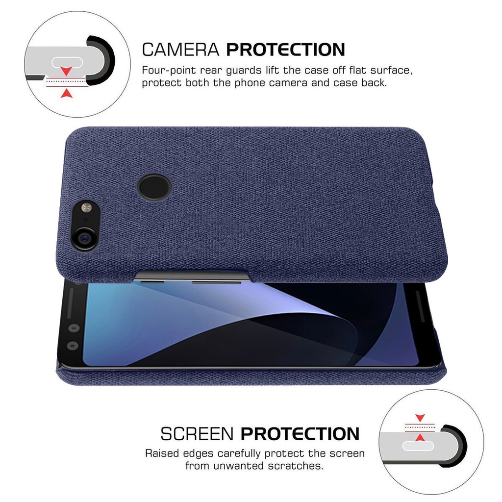 Ốp lưng Google Pixel 6pro,6,5,4,4XL,3XL,3,3a XL Bọc Vải Fabric Cao Cấp chống bám vân tay, Nhiều màu
