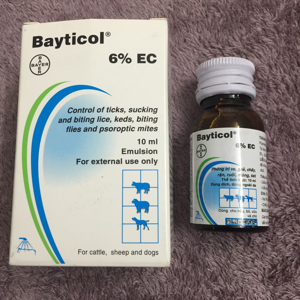 Thuốc xịt ve, rận cho chó và làm sạch môi trường BAYTICOL