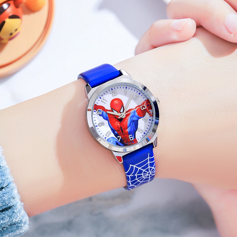 Đồng Hồ Đeo Tay Chống Thấm Nước Hình Người Nhện Dễ Thương Cho Bé Trai Từ 3-9 Tuổi