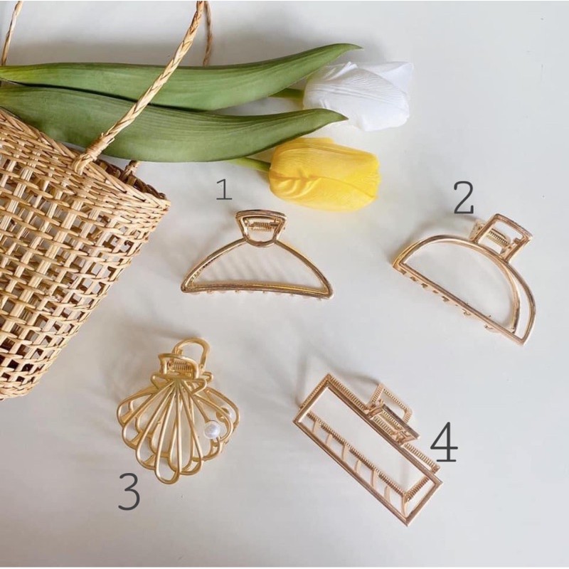 XẢ HÀNG-  Kẹp tóc gắp kim loại trơn style Hàn Quốc