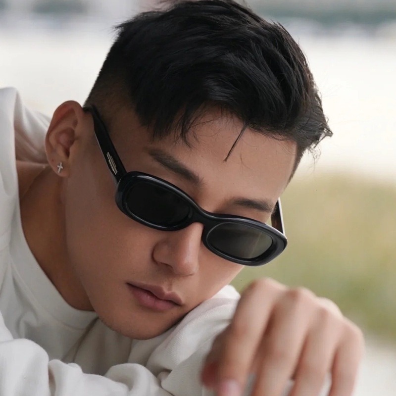 (AIMURUSI) COD Kính Mát Gọng Oval Thời Trang Hip Hop Mới
