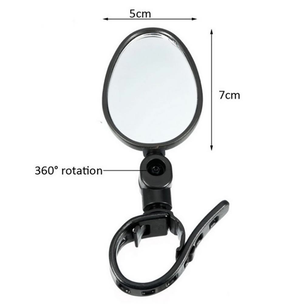Kính chiếu hậu Quả Trứng 5x7cm xoay 360 độ gắn xe đạp