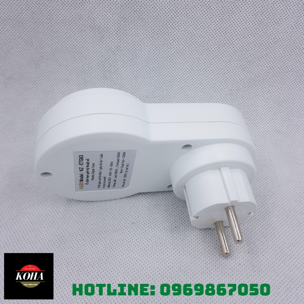 Ổ cắm đa năng hẹn giờ kỹ thuật số 220V - 500W KZ- SG36 - Timer điện tử hẹn giờ tự động.